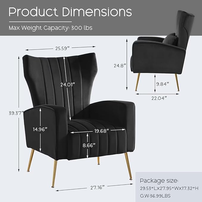 Accent Chair, Wingback Armchair