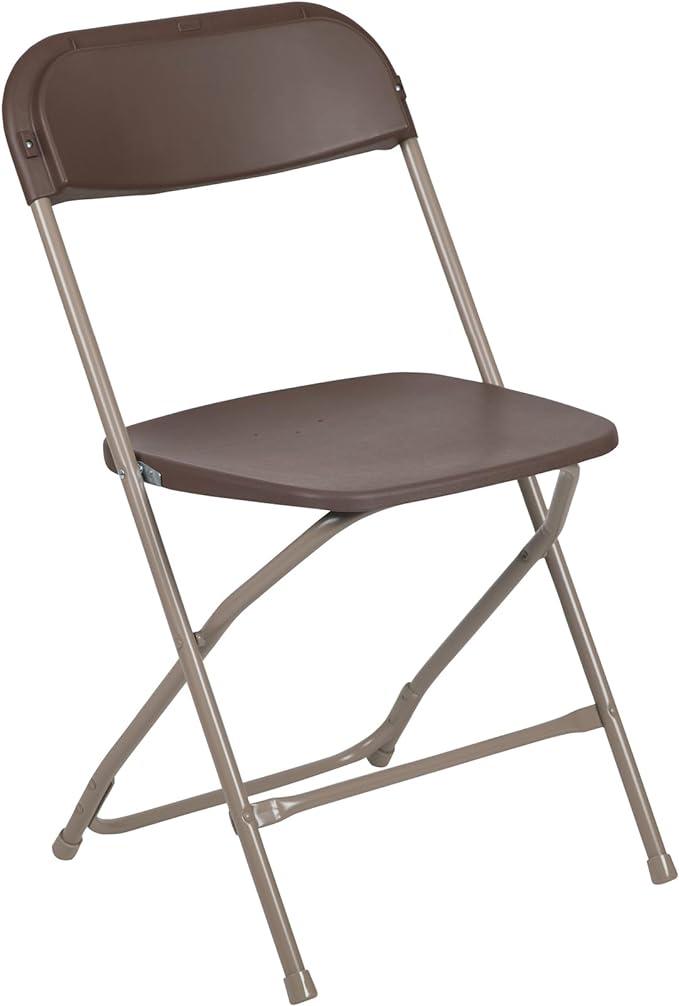 Flash Furniture Hercules Series Plastic Folding Chair Brown