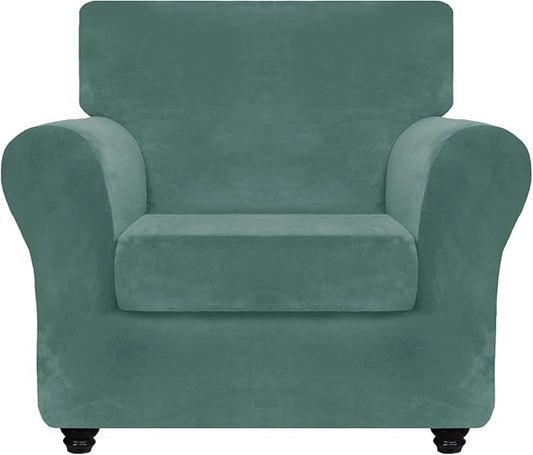 ZNSAYOTX Luxury Velvet Chair Slipcovers