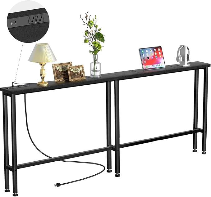 Keelian 63" Sofa Table Narrow Long