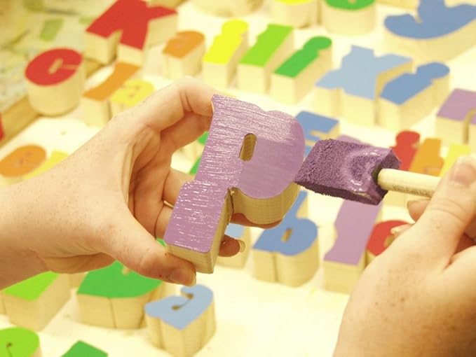 Damhorst Toys Personalized Wooden Child's Name Puzzle Stool Primary Colors