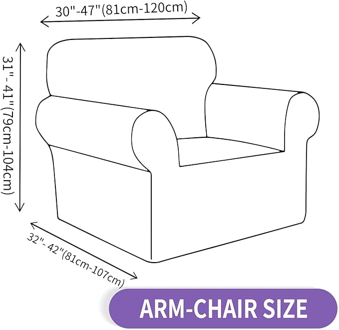 ZNSAYOTX Super Stretch Chair Slipcover, New Striped Sofa Chair Covers