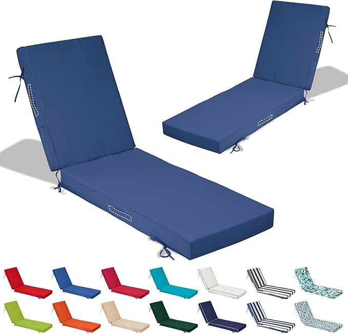 80x26x4in Lounge Cushions for Outdoor Furniture, Outdoor Lounge Chair Cushions