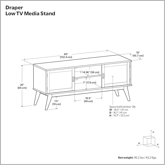SIMPLIHOME Draper TV Stand