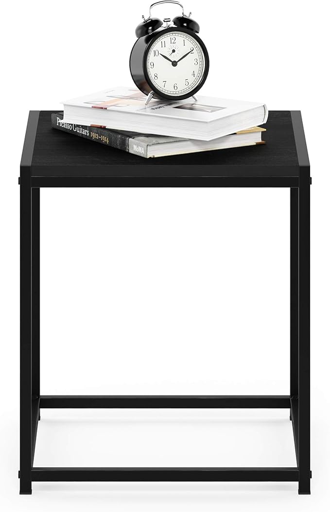 FURINNO Camnus Modern Living End Table, 1 Tier, Metal Frame