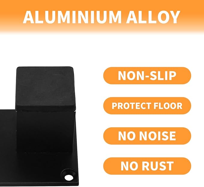 4Pcs 2Inch Metal Furniture Legs, Square Metal Cabinet Support Foot