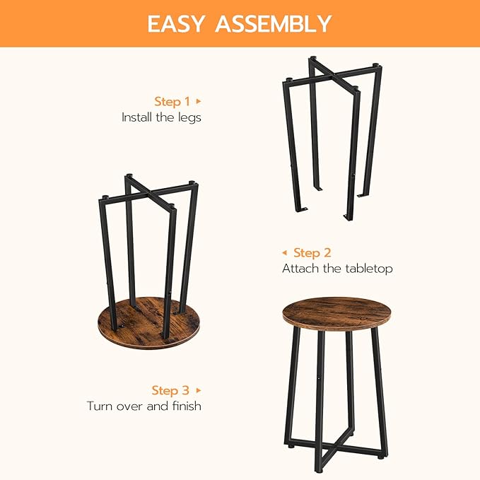 HOOBRO Side Table, Round End Accent Table