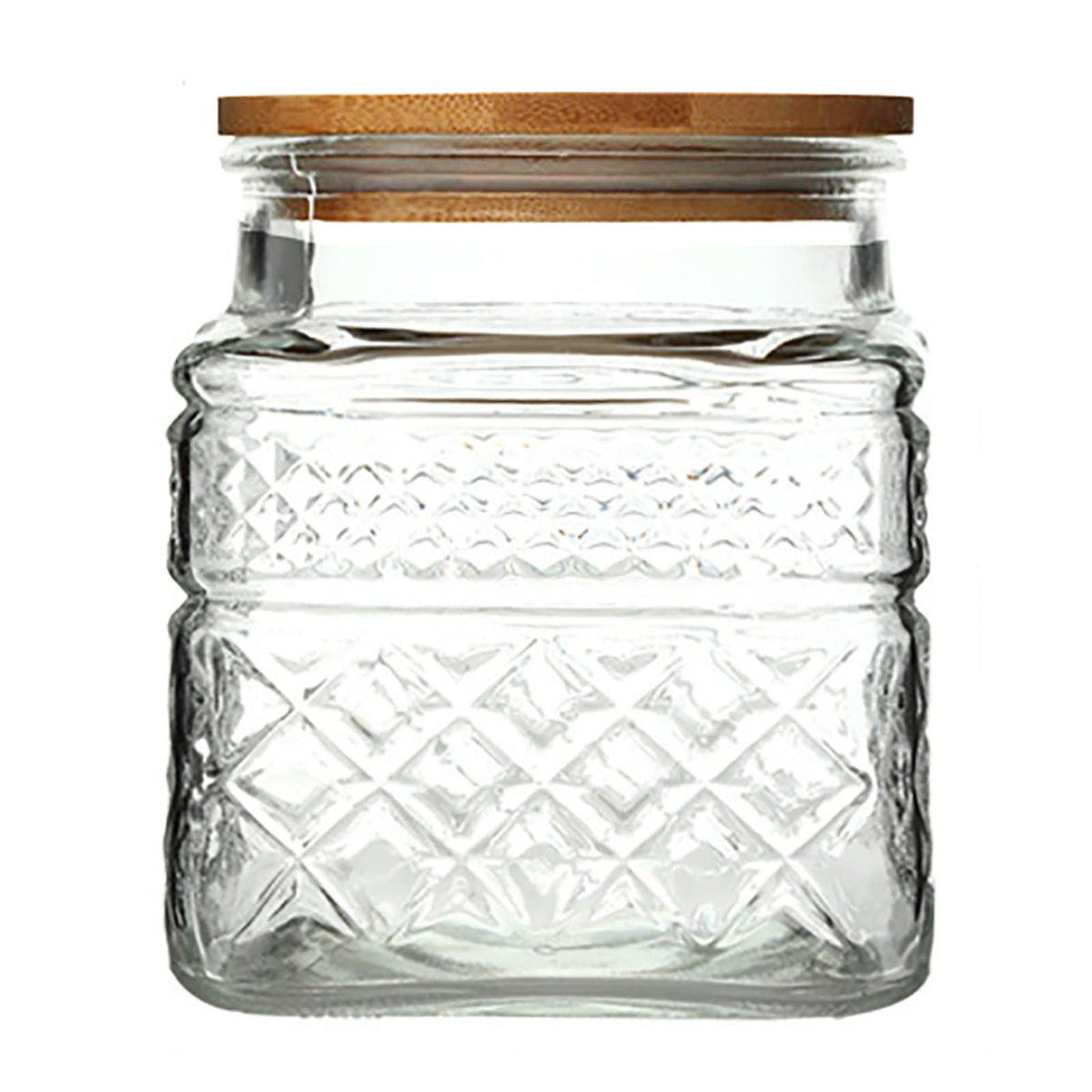 Prettidecor Glass Storage Jars, 38 FL OZ Airtight Canisters with Bamboo Lid, Decorative Kitchen Containers for Cereal, Nuts, Snacks, Candy, Cookies, Coffee, Tea