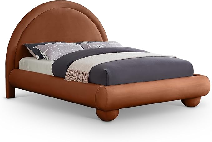 Meridian Furniture MadridCognac-F Madrid Collection Art Deco Full Bed