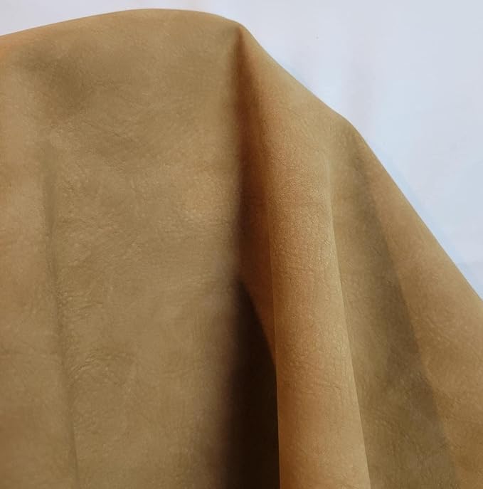 NAT Leathers | Wheat Tumbled Nubuck Calf Soft Faux Vegan Leather PU {Peta