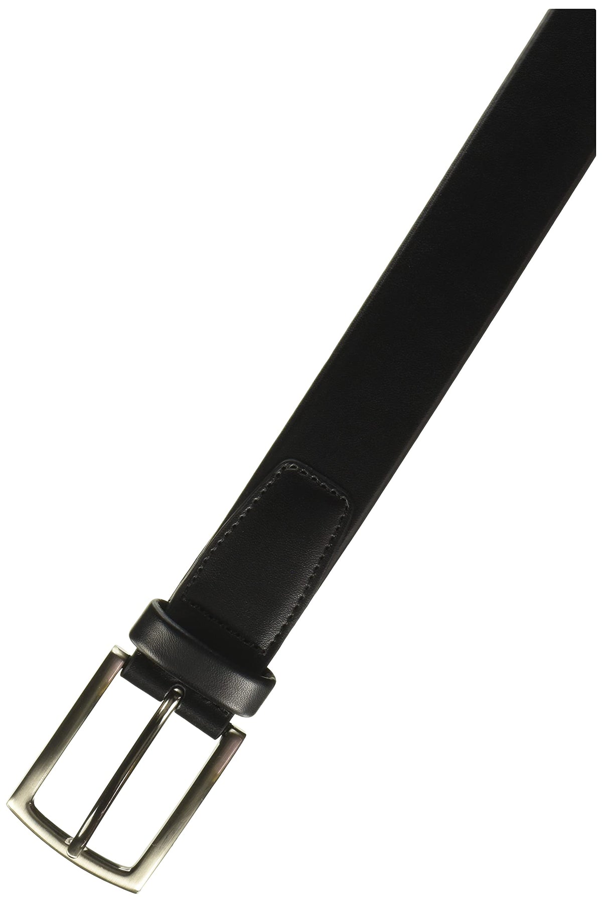 Perry Ellis Men's Tubular Leather Dress Belt (Sizes 30-44 Inches), 001 Black, 40