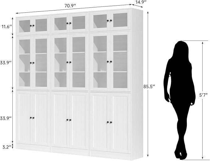 TUSY 85.5" Modern Tall Bookcase