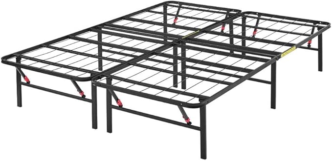 Amazon Basics Bed Frame with Ample Underbed Storage, Foldable Metal Platform