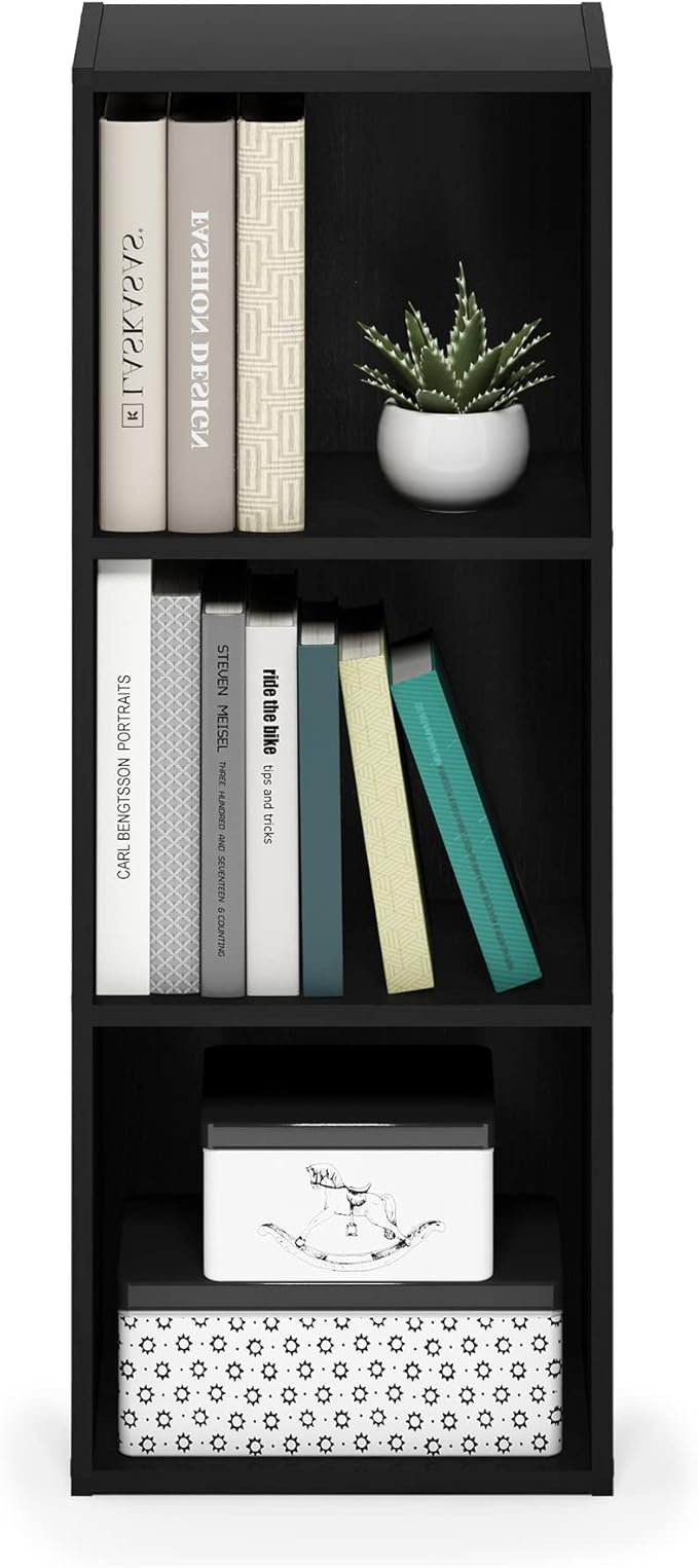 Furinno PASIR Book Shelf, 3-Tier Open Shelves Bookshelf,