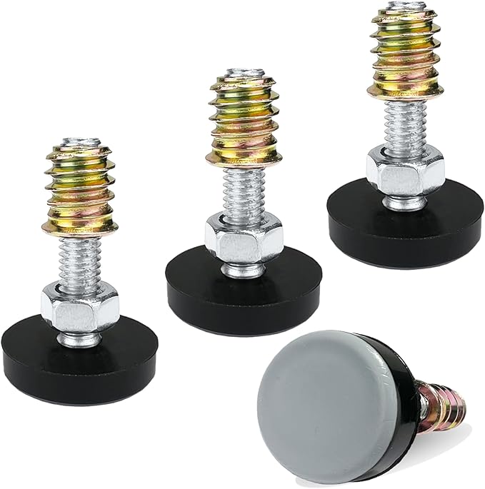 WAFJAMF M8 Thread Leveling Feet PTFE Bottom, Adjustable Furniture Feet Threaded