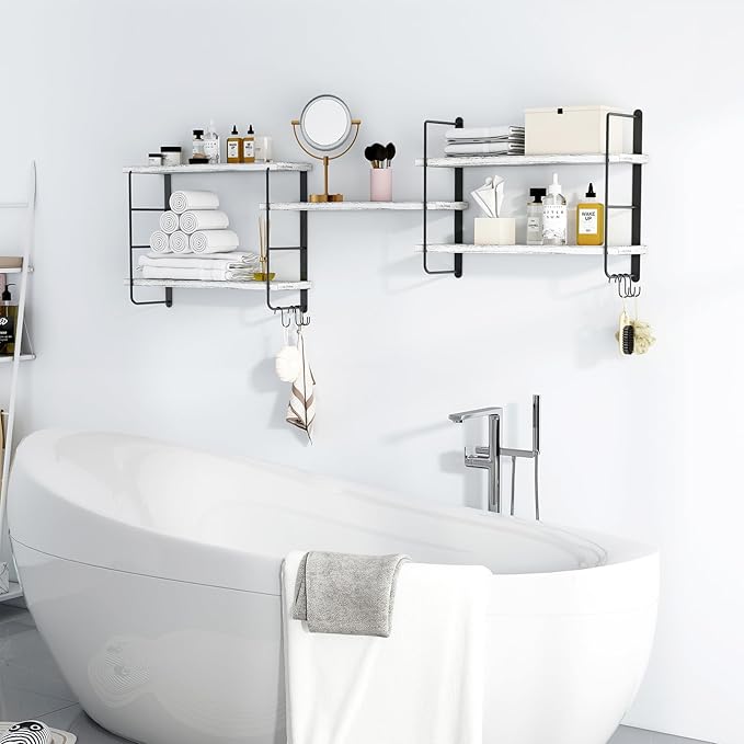 MXCSE Wall Shelves, Wall Mounted Bookshelves, DIY Floating Shelves