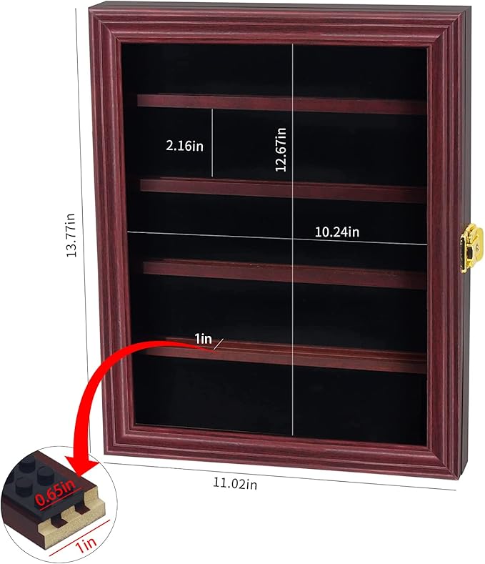 VERANI Minifigures Miniature Display Case Collectibles Display Box Wall Mount