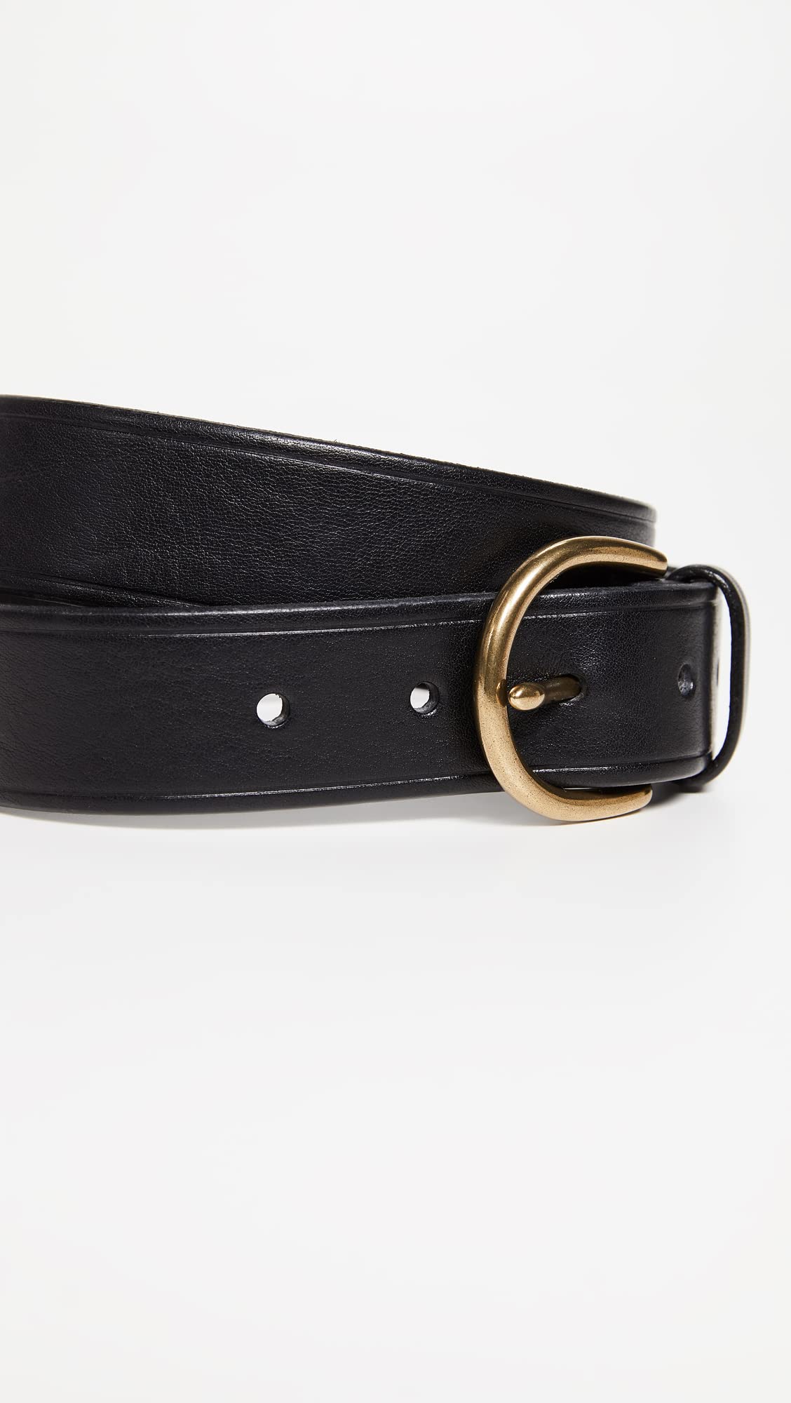 Madewell Women's Medium Perfect Leather Belt, True Black, S
