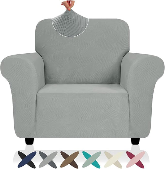 ZNSAYOTX Chair Cover with Arms, New Striped Sofa Chair Covers