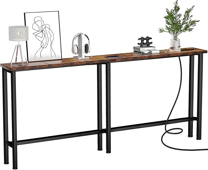 Keelian 70" Narrow Console Sofa Table