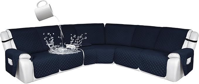 HDCAXKJ 100% Waterproof Reclining Sectional Couch Covers L Shape Recliner Sofa