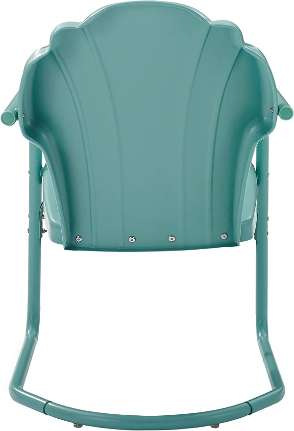 Crosley Furniture Tulip 2-Piece Outdoor Chair Set, Retro Metal Patio Chairs