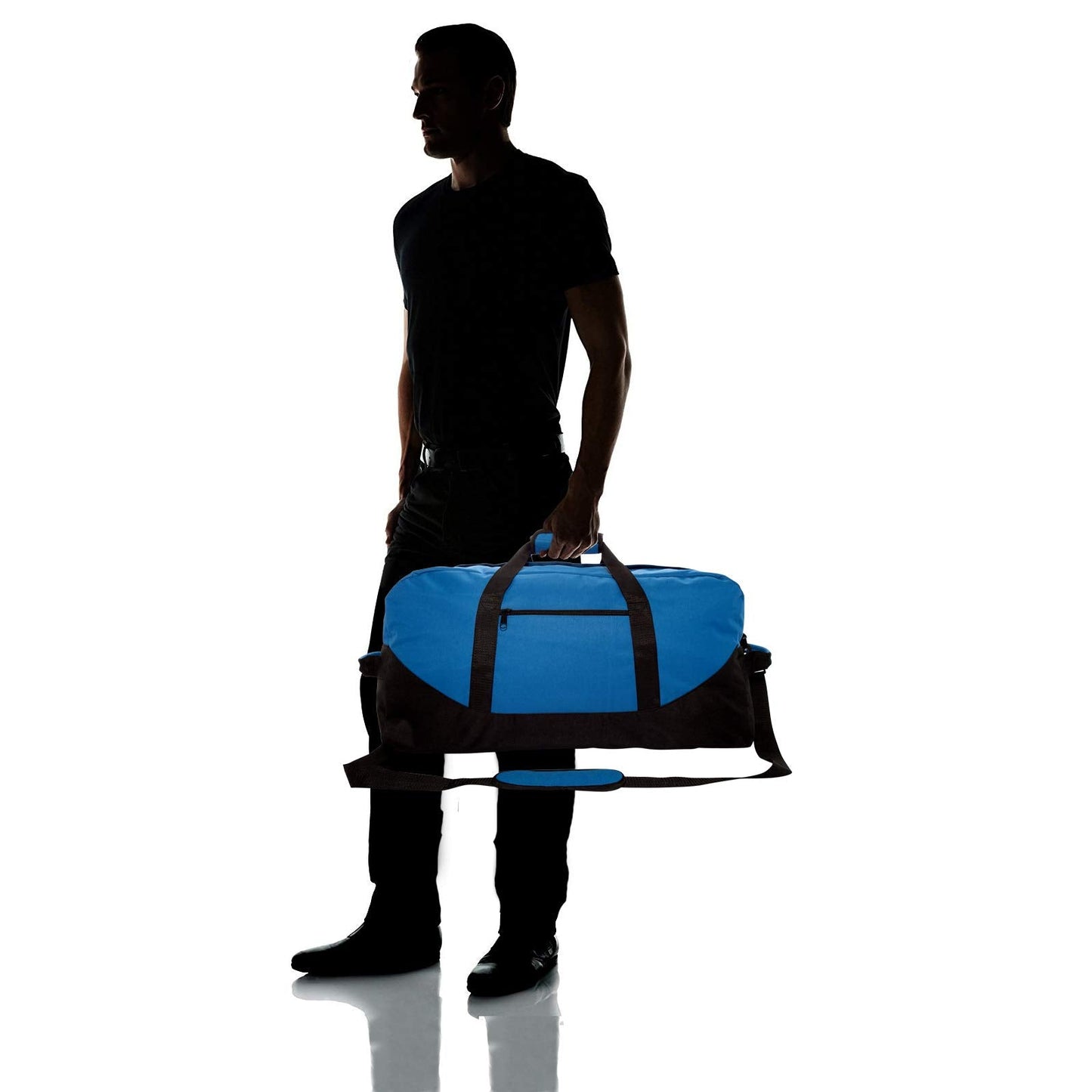 DALIX Big Adventure Large Gym Sports Duffle Bag in Royal Blue-25 inches x 12 inches x 12 inches