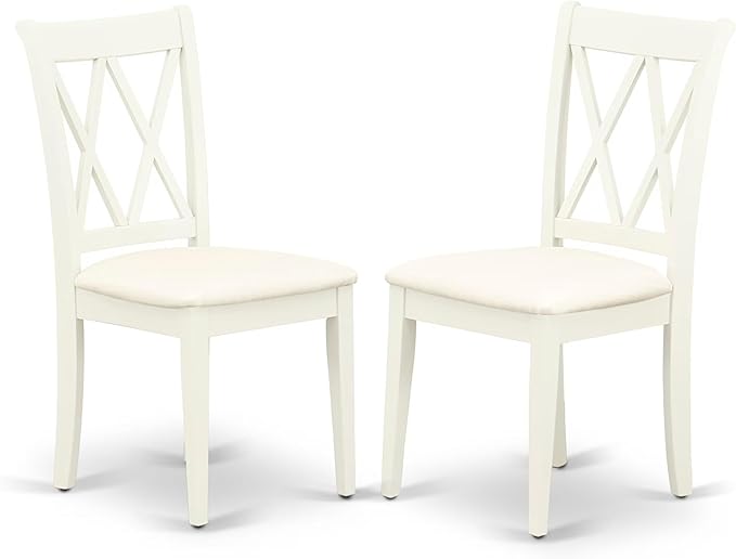 East West Furniture CLC-LWH-C Clarksville Kitchen Dining Chairs