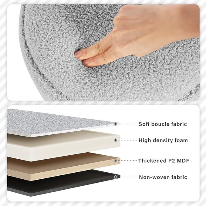 PINPLUS Round Boucle Ottoman