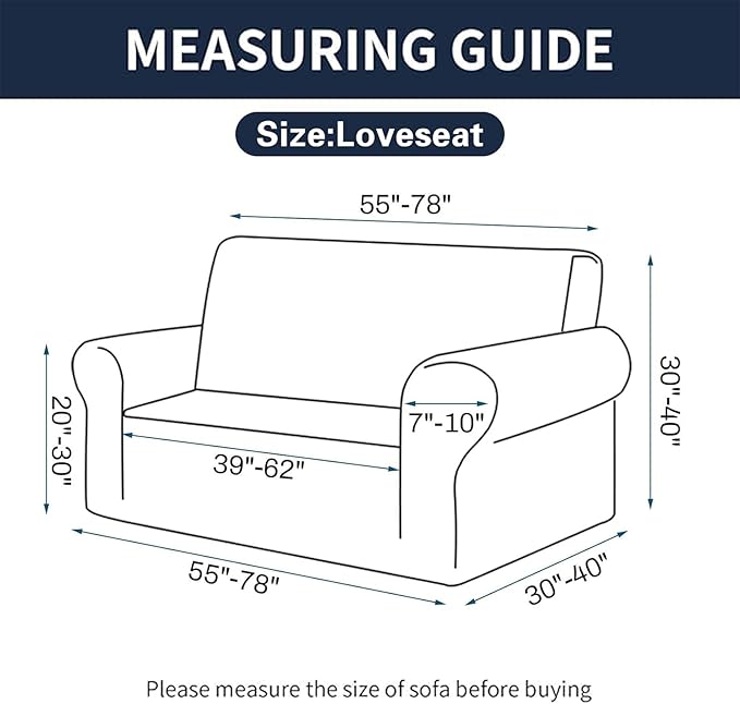 2025 New Stretch Loveseat Sofa Slipcovers Couch Cover