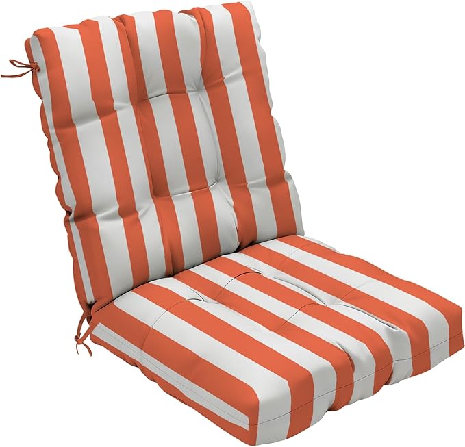 Outdoor Chair Cushion, High Back Soft Seat Pad, Indoor Outside Use,