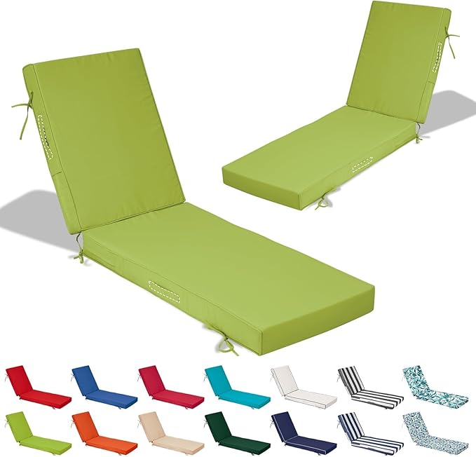 80x26x4in Lounge Cushions for Outdoor Furniture, Outdoor Lounge Chair Cushions
