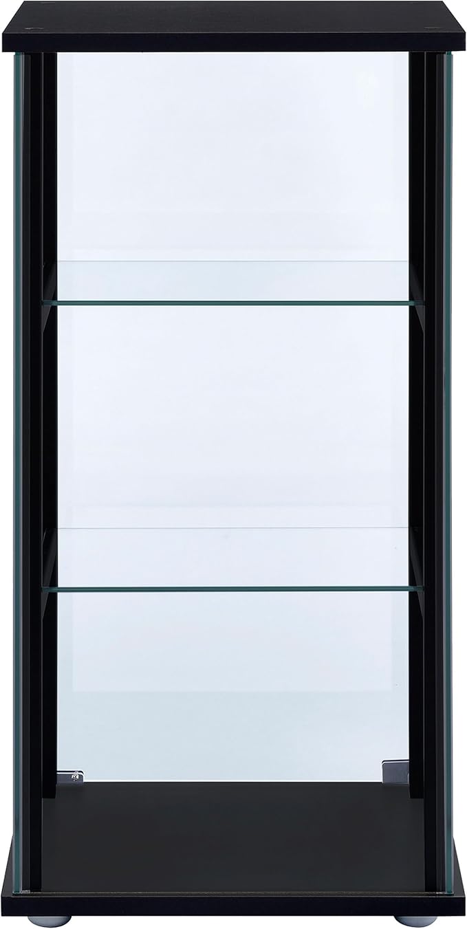 Coaster Home Furnishings Cyclamen 34-inch 3-Tier Clear Tempered Glass Curio
