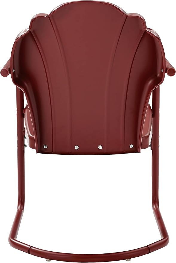 Crosley Furniture Tulip 2-Piece Outdoor Chair Set, Retro Metal Patio Chairs