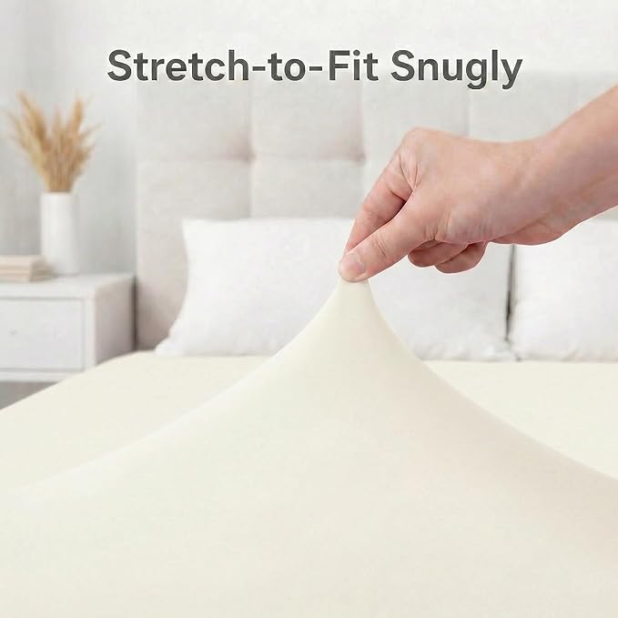 Stretchy Twin Fitted Sheet for 4 Inch Low Profile Mattress