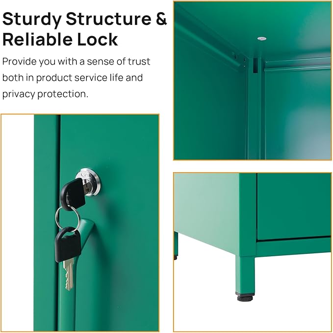 ALBAD Compact Metal Nightstand