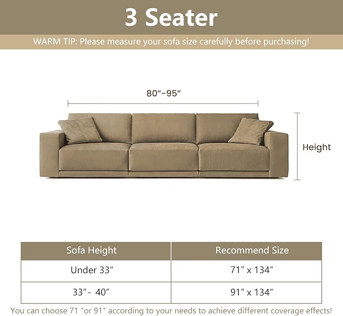MYSKY HOME Couch Cover for Dogs, Sectional Couch Cover