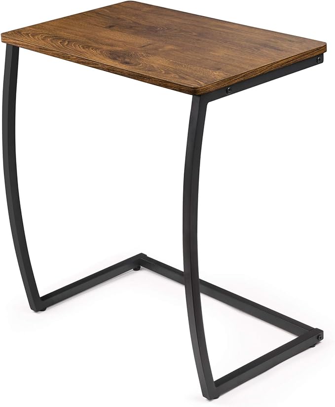 SRIWATANA Side Table, End Table, Vintage C-Shaped Couch Table