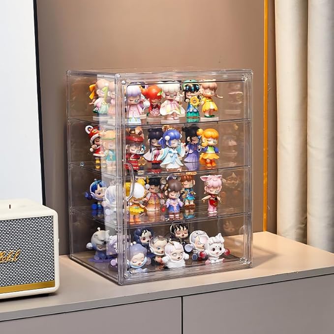 BOHOIDEE 4 Tiers Clear Acrylic Display Case