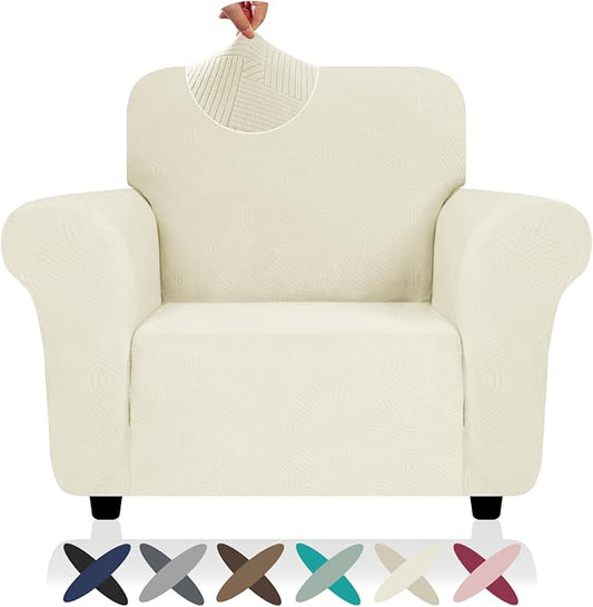 ZNSAYOTX Super Stretch Chair Slipcover, New Striped Sofa Chair Covers