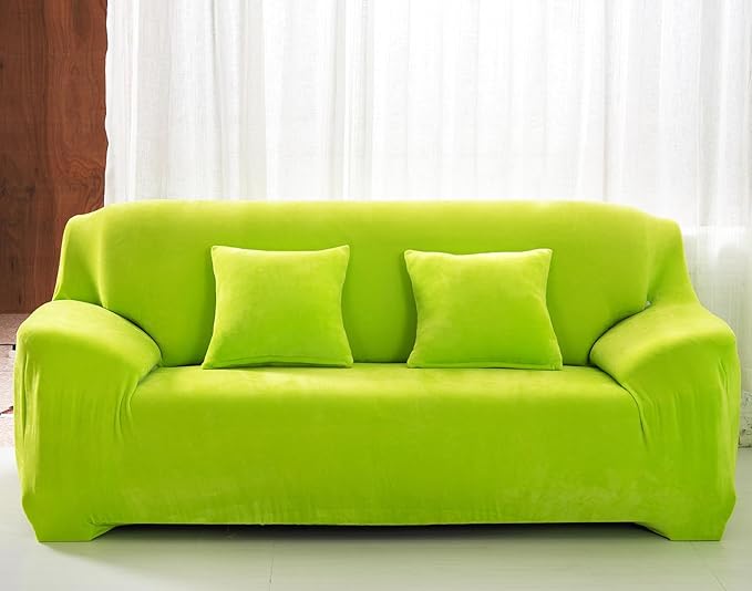 vctops 1-Piece Velvet Plush Stretch Loveseat Sofa Slipcover