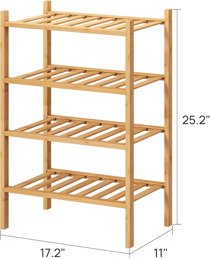 viewcare Small Shoe Rack, 4-Tier Rack