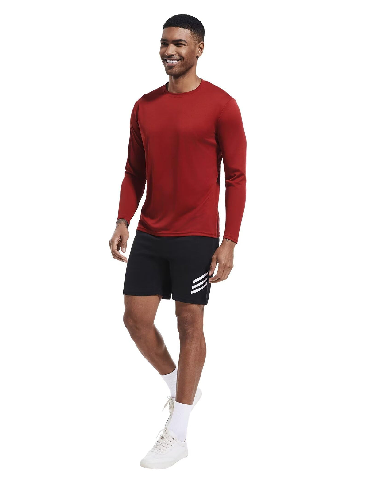 OYGSieg 6 Pack Long Sleeve Shirts for Men Moisture Wicking UPF SPF Sun Protection Tee Shirts Workout T Shirts Casual L