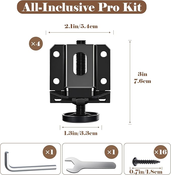 Heavy Duty Leveling Feet, 4 Pack Adjustable Furniture Levelers