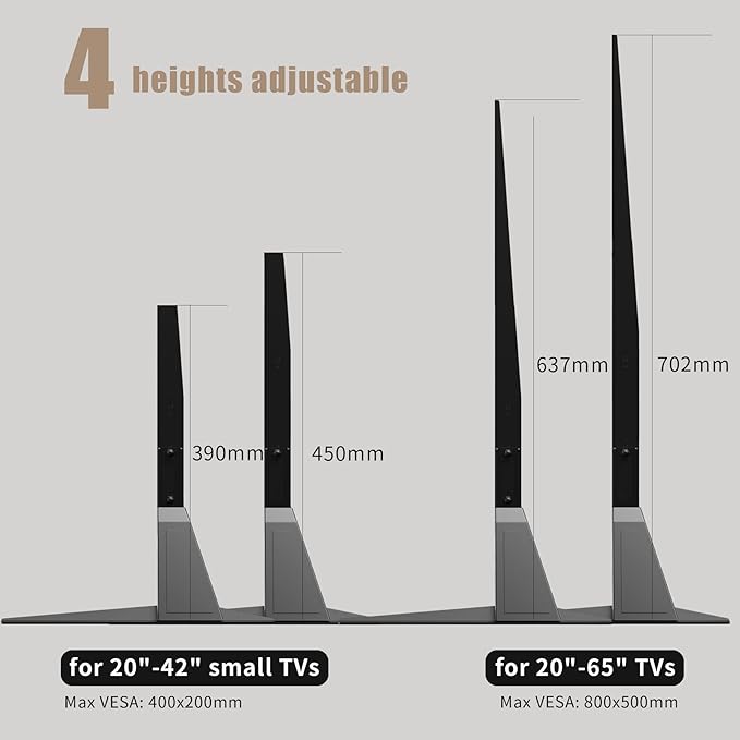 Universal TV Stand, Metal TV Legs