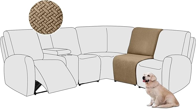 ALIECOM 100% Waterproof Recliner Sectional Couch Covers L Shape Stretch Corner
