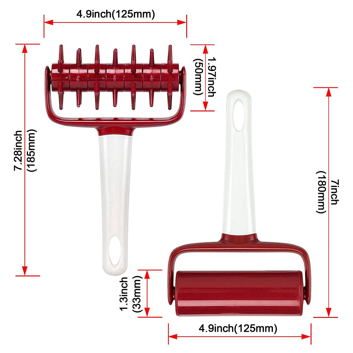 5 pcs Pizza Tools Set incl Dough Roller and Docker and Silicone Pastry Dough Mat and Dough Scraper Cutter Time-Saver Dough Tools Set (5 pcs)