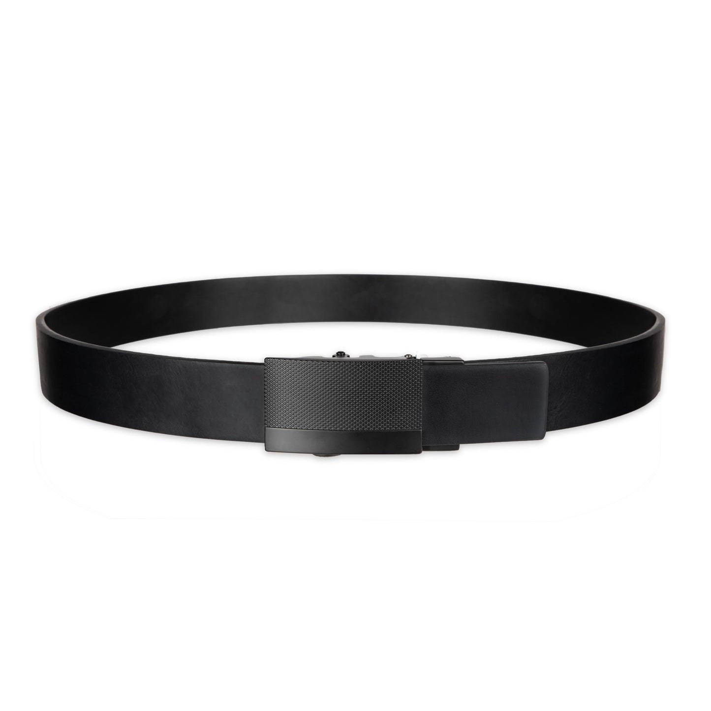 Kenneth Cole REACTION Men's Perfect Fit Adjustable Belt with Track Lock , Black Matte, Large (38-40)