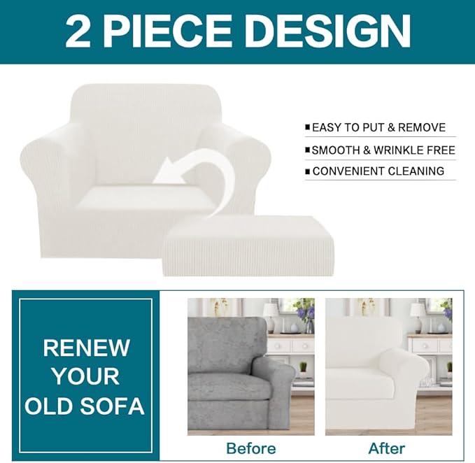 Turquoize 2 Piece Chair Covers Armchair Covers
