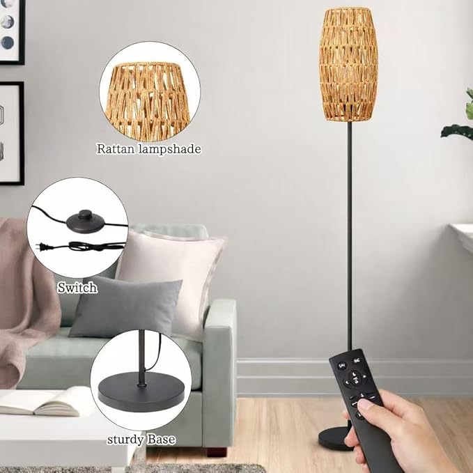 Ruiever Floor Lamp for Living Room, Farmhouse Floor lamp, Modern Standing lamp